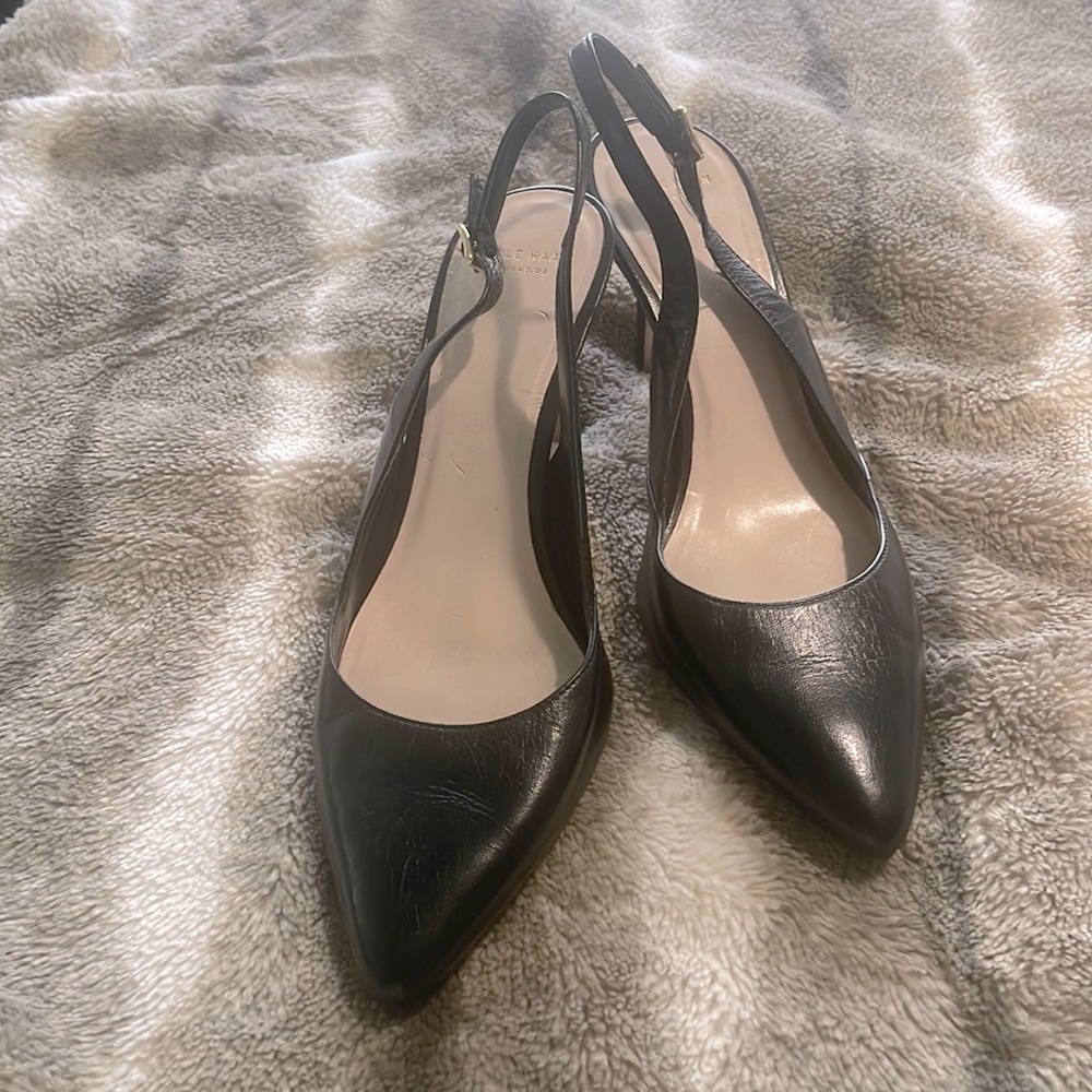 Cole Haan Black Sling back heels - 9.5B